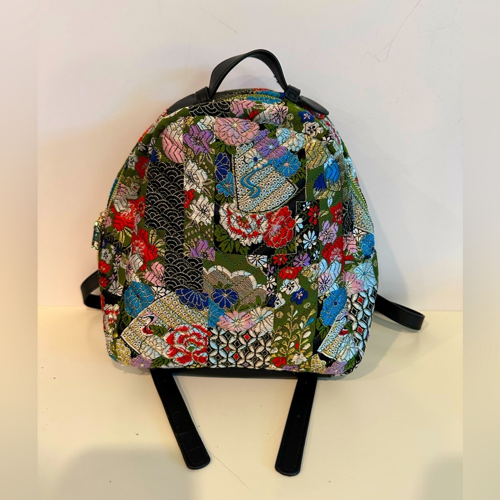 Steve Madden Asian Pattern Sparkly Brocade Mini- Bsckpack